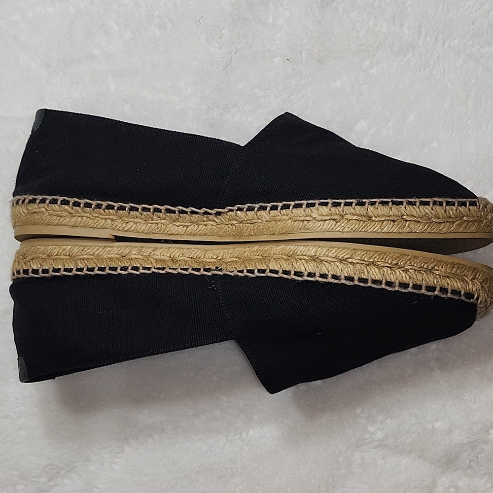 YSL Saint Laurent Mens Black Canvas Slip On Espadrille Size 45/ US 11 - Picture 9 of 14